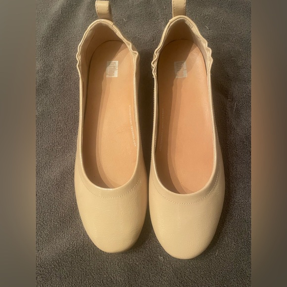 Fitflop Shoes - Fitflop Allegro Patent Taupe Ballerina Flats